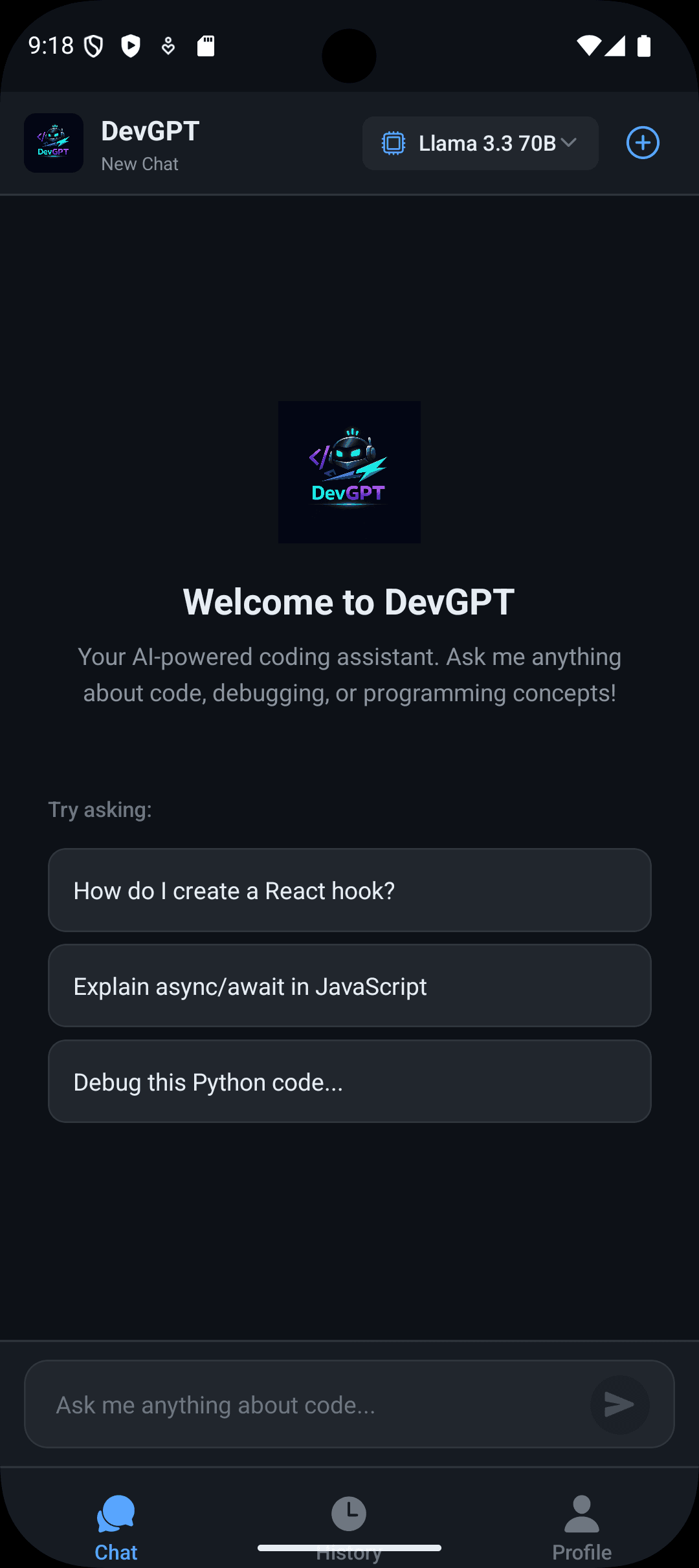 DevGPT App